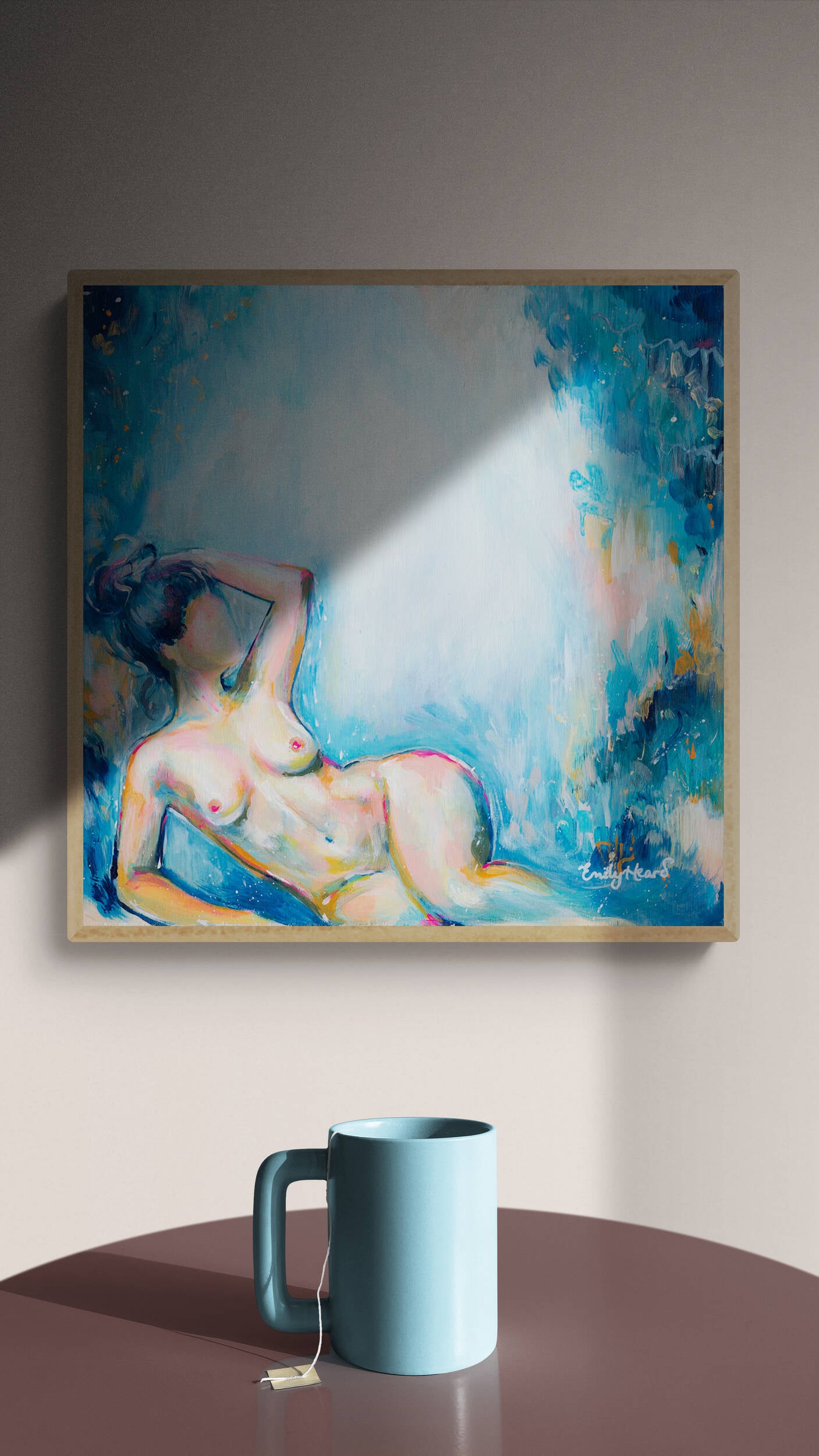 Colourful abstract nude art by Emily Louise Heard
