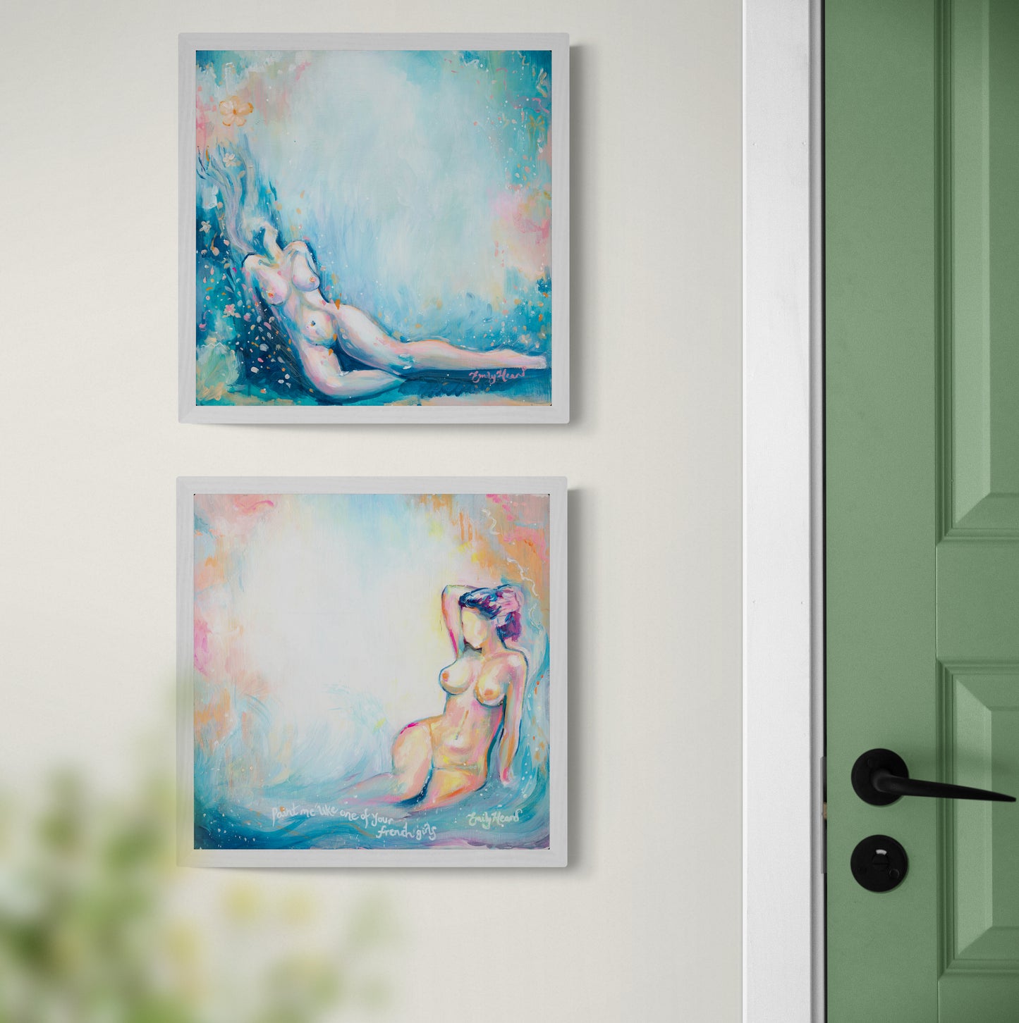 In Bloom - Original Abstract Nude Painting by Emily Louise Heard - emilylouiseart