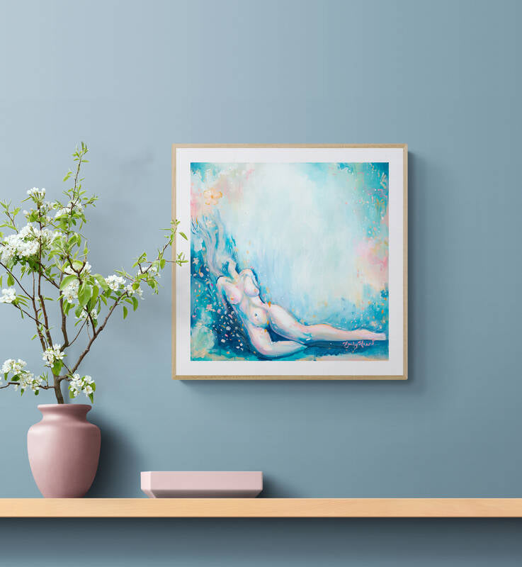 In Bloom - Original Abstract Nude Painting by Emily Louise Heard - emilylouiseart