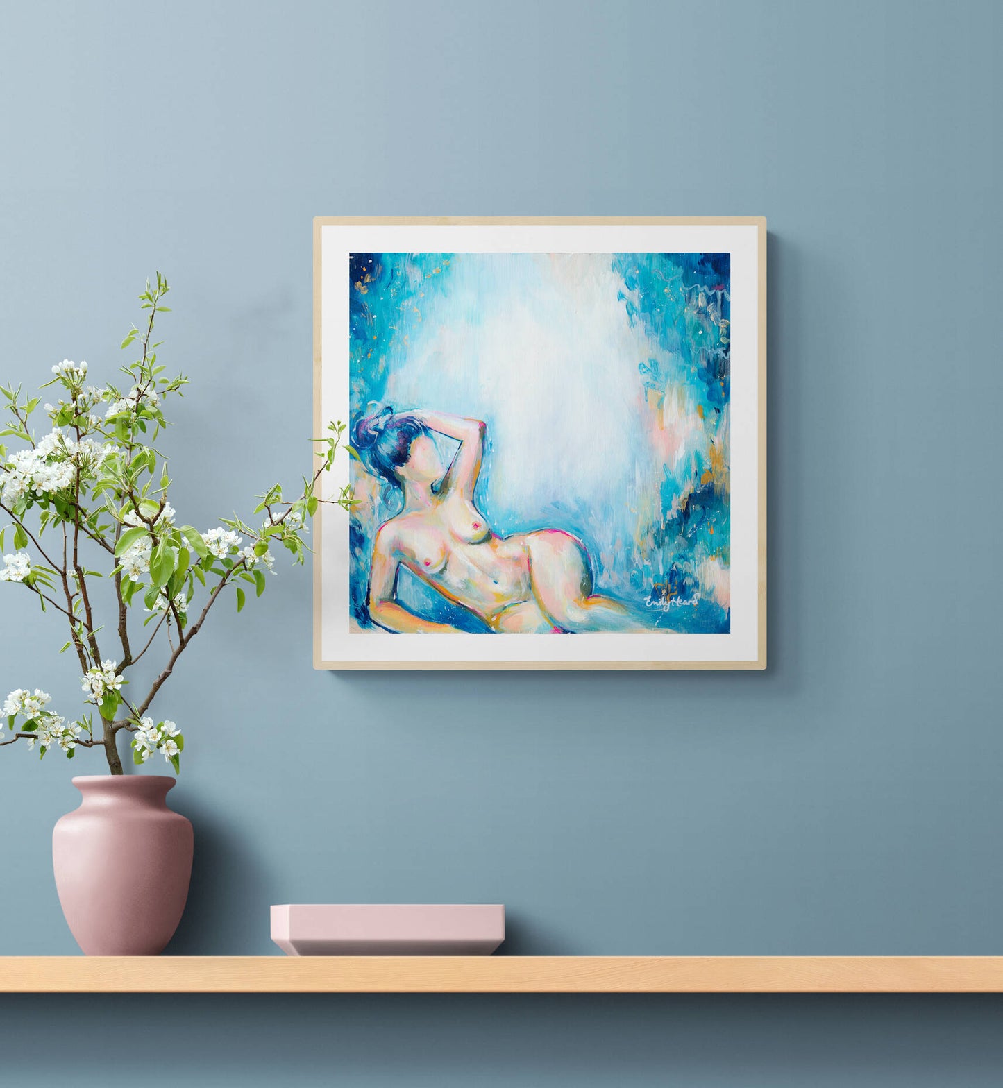 Colourful abstract nude art by Emily Louise Heard