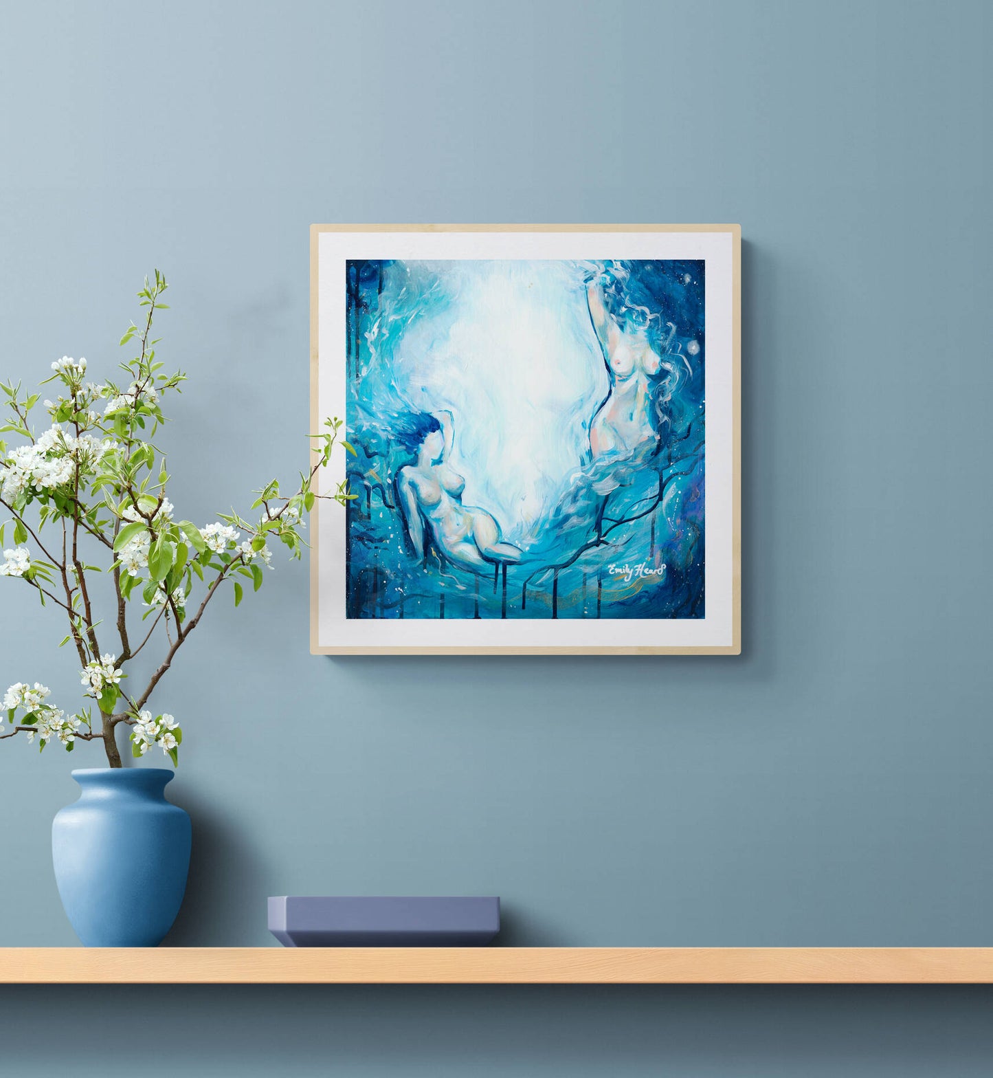 Enchantress - Original Abstract Nude Painting by Emily Louise Heard - emilylouiseart