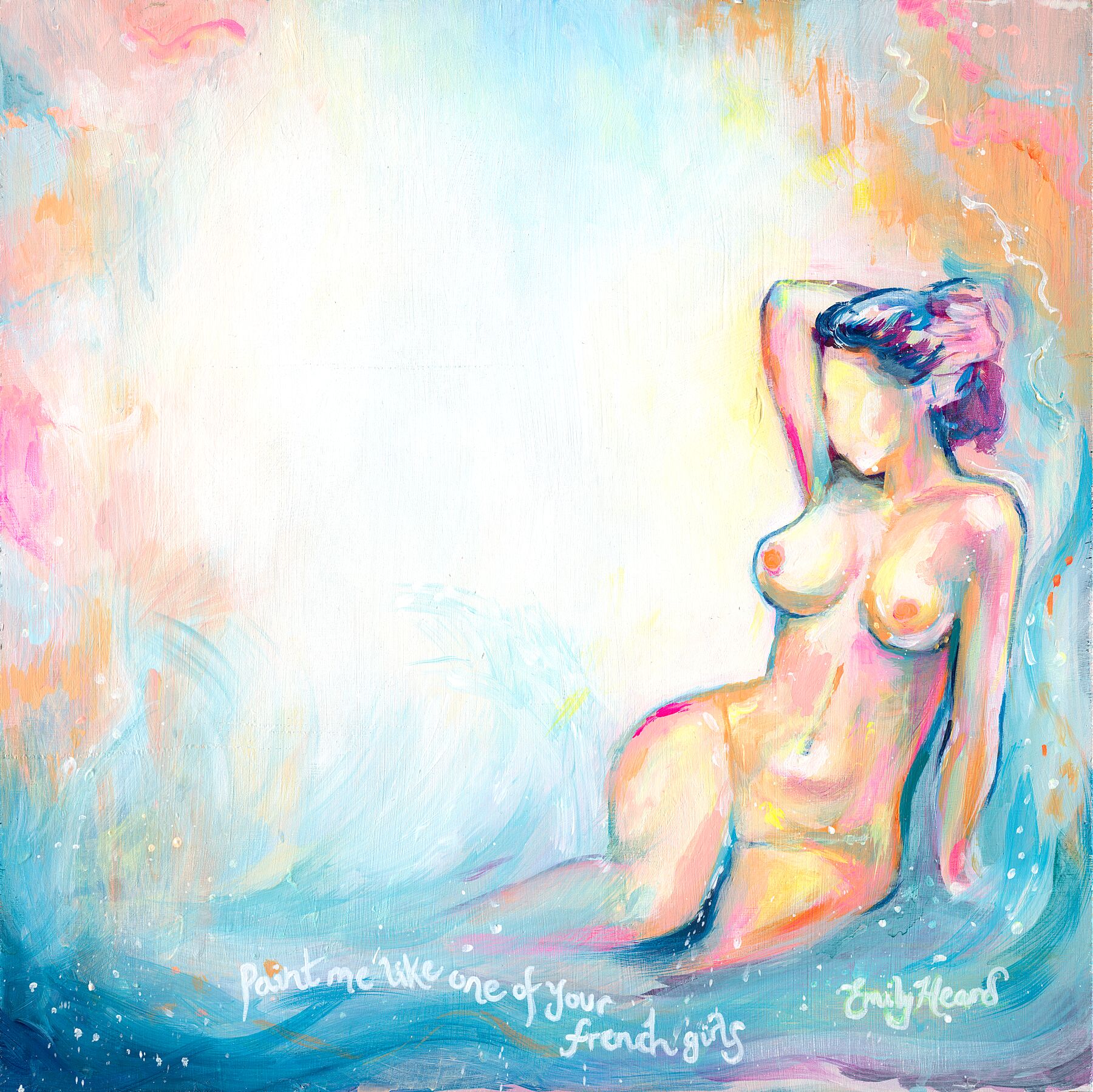 Colourful Abstract Nude Painting by Emily Louise Heard