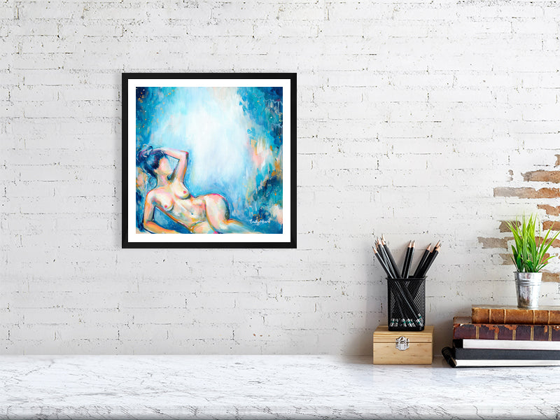 Colourful abstract nude art by Emily Louise Heard