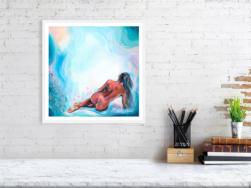 Colourful abstract nude art