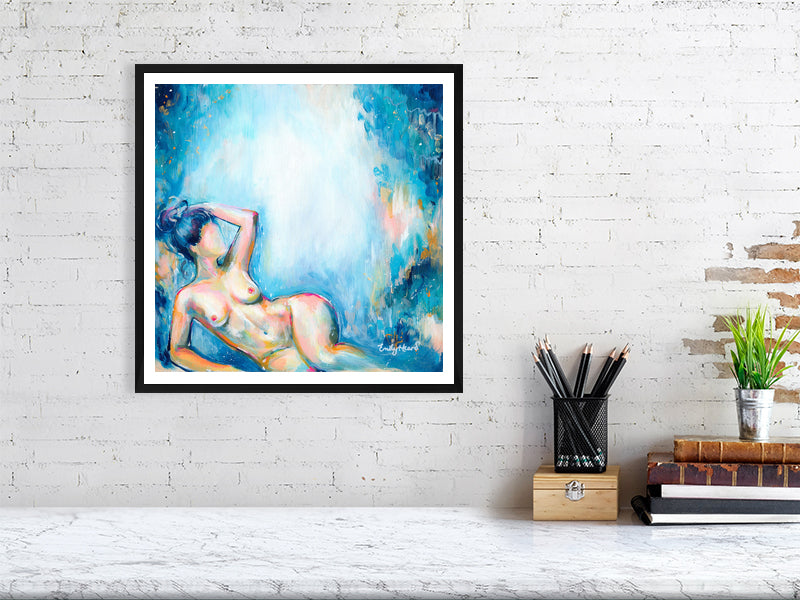 Colourful abstract nude art by Emily Louise Heard