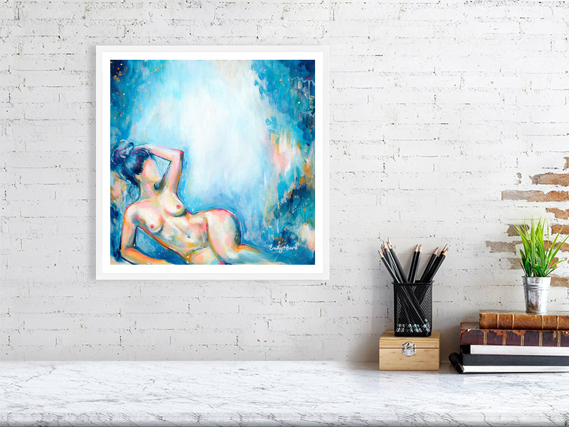 Colourful abstract nude art by Emily Louise Heard