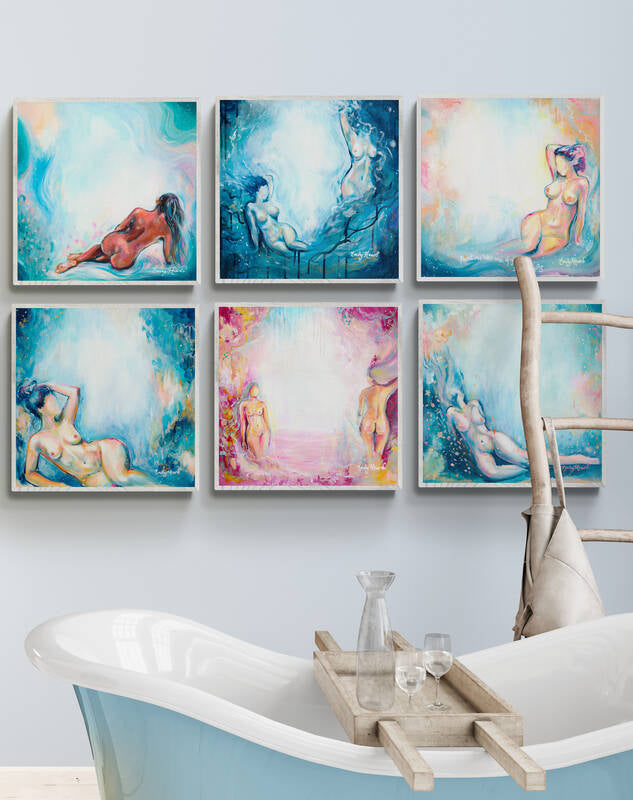 Elysium - Original Abstract Nude Painting by Emily Louise Heard