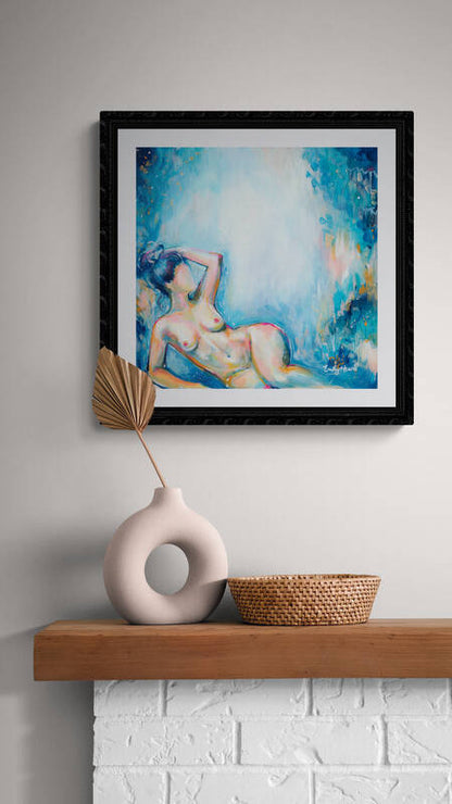 Elysium - Original Abstract Nude Painting by Emily Louise Heard