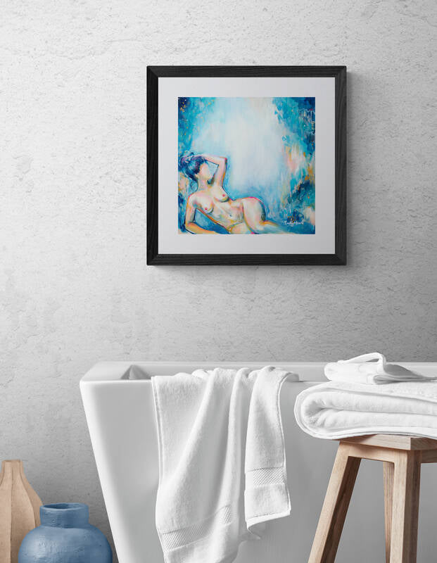 Elysium - Original Abstract Nude Painting by Emily Louise Heard